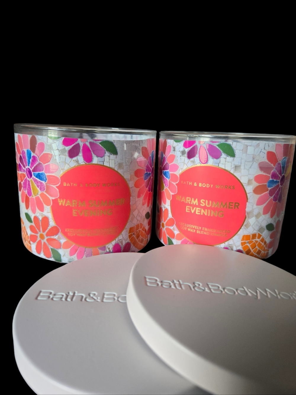 2pc Bath & Body Works Warm Summer Evening Candles - NEW!!